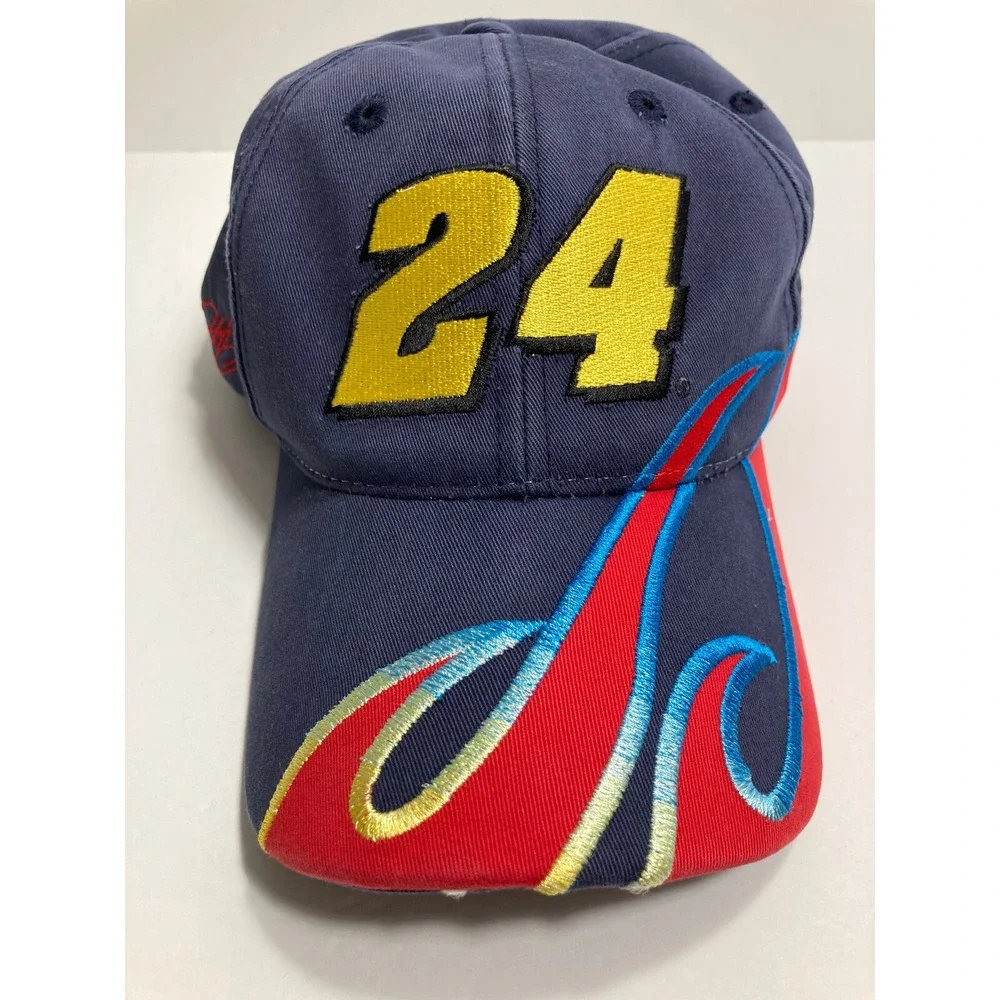 Vintage Jeff Gordon Hat Cap #24 DuPont‎ 4X Winston Cup Championship Distressed